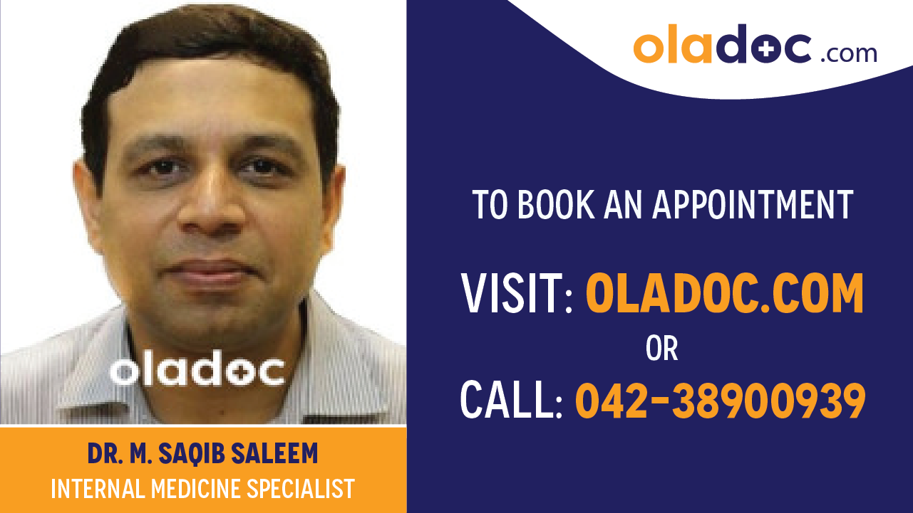 Book appointment with Dr.M. Saqib Saleem-best Internal Medicine Specialist in Lahore